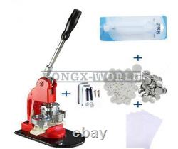 1-1/4 32mm Badge Press Button Maker Machine 1000 Button Supplies Circle Cutter
