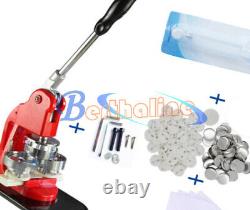 1-1/4 32mm Badge Press Button Maker Machine 1000 Button Supplies Circle Cutter