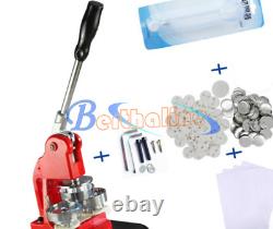 1-1/4 32mm Badge Press Button Maker Machine 1000 Button Supplies Circle Cutter