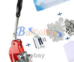 1-1/4 32mm Badge Press Button Maker Machine 1000 Button Supplies Circle Cutter