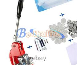 1-1/4 32mm Badge Press Button Maker Machine 1000 Button Supplies Circle Cutter
