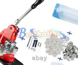 1-1/4 32mm Badge Press Button Maker Machine 1000 Button Supplies Circle Cutter
