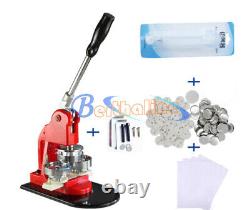 1-1/4 32mm Badge Press Button Maker Machine 1000 Button Supplies Circle Cutter