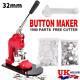 1.25 32mm Button Maker Badge Punch Press Machine 1000 Parts + Circle Cutter New