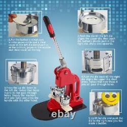 1.25 Badge Button Maker Punch Press Making Machine 1000 Parts+Circle Cutter32mm