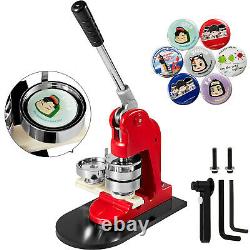 1 25mm Badge Button Maker Machine Press+ 500 Parts + Circle Cutter Manual