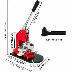 1 25mm Badge Button Maker Press 500 Parts Bags Circle Cutter Aluminium Frame