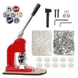 1 25mm Button Badge Maker Machine with 500 Button Parts Circle Cutter Punch Press