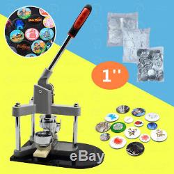 1 Button Badge Maker Punch Press Machine & Free Parts Circle Cutter 25mm Mould