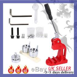 25MM Button Maker Machine Personalized Badge Punch Press Tool +1000 Parts Cutter