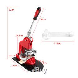 25/32/58MM Button Maker Machine Badge Punch Press Tool+1000 Parts +Circle Cutter