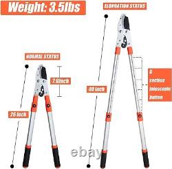 26-40 Extendable Anvil Loppers, Branch Cutter with2 inch Cutting Orange/Black