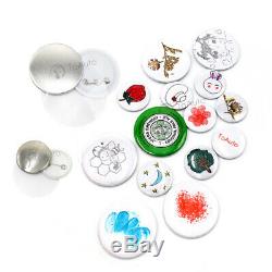 2.2'' Button Maker Badge Punch Press Machine 300PCS 56mm Parts & Circle Cutter