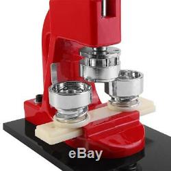 32MM Badge Punch Press Pin Maker Machine With 1000 Button Parts & Circle Cutter