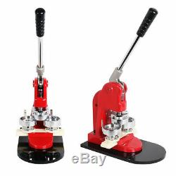 32mm Button Badge Press Punch Maker Machine 500 Button Supplies + Circle Cutter