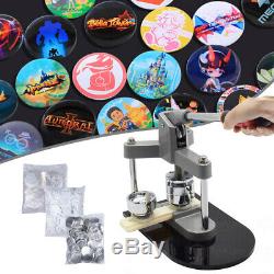 3'' Badge Punch Press Button Pin Maker Machine +300 Button Parts + Circle Cutter