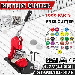 44mm(1.73) Button Badge Maker press 1000 Pcs handle circle cutter comfortable
