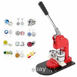 44mm Red Button Maker Badge Punch Press Machine Cutter 500pcs Free Buttons Tools