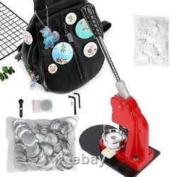 58MM Badge Maker Machine Making Pin Button Badges Punch Press +500 Cutter Kits