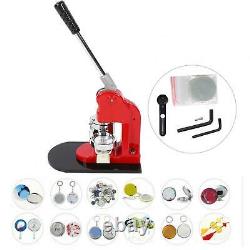 58MM Badge Maker Machine Making Pin Button Badges Punch Press +500 Cutter Kits