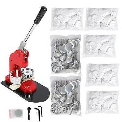 58MM Badge Maker Machine Making Pin Button Badges Punch Press +500 Cutter Kits