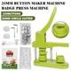 58mm 25mm Button Maker Badge Press Machine Circle Cutter 100 Buttons 3 Dies Set