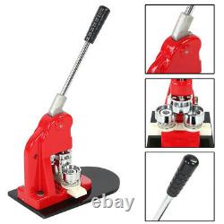 58mm Button Badge Maker Press Machine with 1000 Parts Circle Cutter Clothes DIY UK