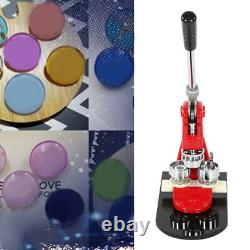 58mm Button Badge Maker Press Machine with 1000 Parts Circle Cutter Clothes DIY UK