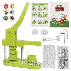 58mm Button Maker Machine Badge Press Tool + 100 Button + 58mm Circle Cutter