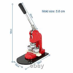 5.8cm Badge Punch Press Maker Machine With 1000 Circle Button Parts+Circle Cutter