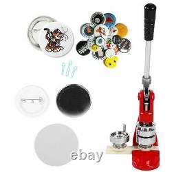 Accurate 44mm Button Maker Machine Badge Punch Press Tool DIY +500 Parts Cutter