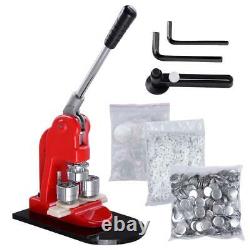 Accurate 58mm Button Maker Badge Punch Press Machine+1000 Parts Cutter