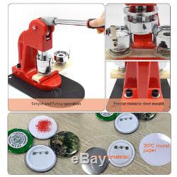 Aluminum Button Maker Machine 37mm 1½ inch Button Pins Punch Press+Circle Cutter