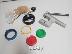 Badge-A-Minit 2 1/4 Button Hand Press And Circle Cutter Lot Clear Circles