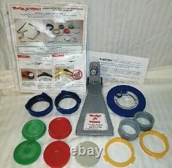 Badge A Minit Button Maker 2 1/4 Bench Press Lot with rings circle cutter & more