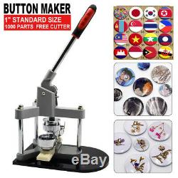 Badge Button Maker Machine Pin Punch Press 25/32/37/44/50/58mm with Circle Cutter
