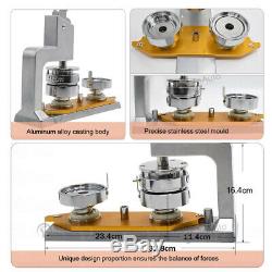 Badge Button Maker Pin Punch Press Machine 37mm 300 Supplies Parts+Circle Cutter