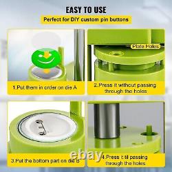 Badge Button Press 58 mm Button Press Machine with 1 Circle Cutter and 1000 Sets