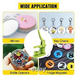 Badge Button Press 58 mm Button Press Machine with 1 Circle Cutter and 500 Sets