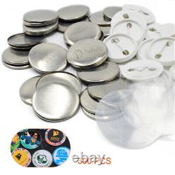 Badge Press Machine Pin Button Maker +300 Sets Button Supplies +Circle Cutter
