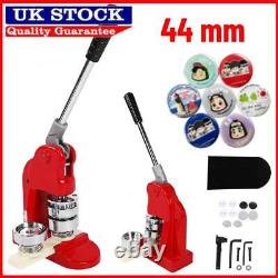 Button Badge Maker Machine with 500 Button Parts Circle Cutter Punch Press 44mm UK