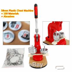 Button Badge Maker Punch Press Machine 100X Materials 58mm Cutter Fun DIY