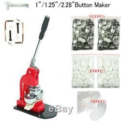 Button Badge Punch Press Maker Machine Included 1000pcs Circle Parts Cutter Mold