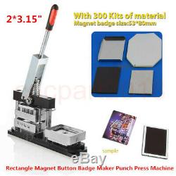 Button Magnet Maker 53x80mm Rectangle Button Badge Maker Punch Press Machine