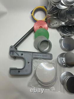 Button Maker Badge-Making 2 1/4 Badge-A-Minit Lot Press Blanks Circle Cutter