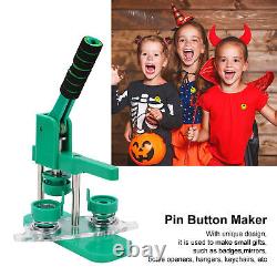 Button Maker Badge Press Machine Circle Cutter 500 Buttons 32 mm DIY Set UK