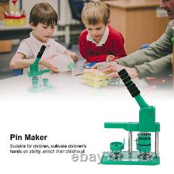 Button Maker Badge Press Machine Circle Cutter 500 Buttons 32 mm DIY Set UK