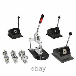 Button Maker Badge Punch Press Cutter Pin Button Machine Kit 25/37/58mm BUNDLE