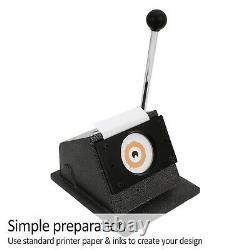 Button Maker Badge Punch Press Cutter Pin Button Machine Kit 25/37/58mm BUNDLE