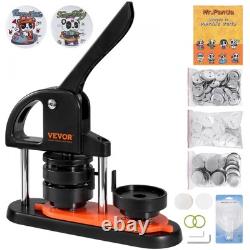 Button Maker Kit 58mm Badge Punch Press with 100 Button Parts and Circle Cutter